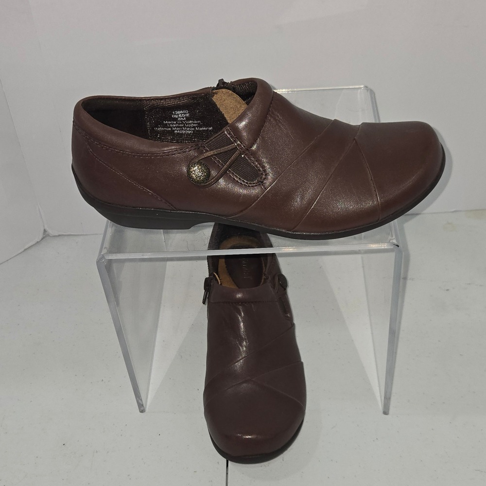 Bjorndal Gessie Brown Leather Ankle Bootie Loafers Shoes Womens 8M 136660